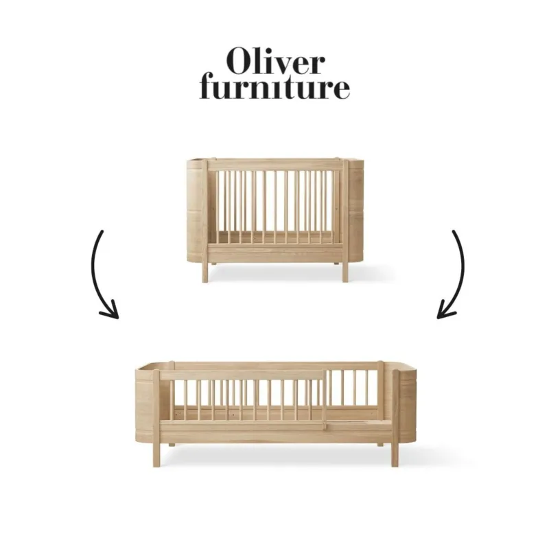 OLIVER FURNITURE - 041581 - Junior Kit De Conversion Mini+ (pièces Complémentaires Au Lit Bébé Évolutif Mini+), Chêne
