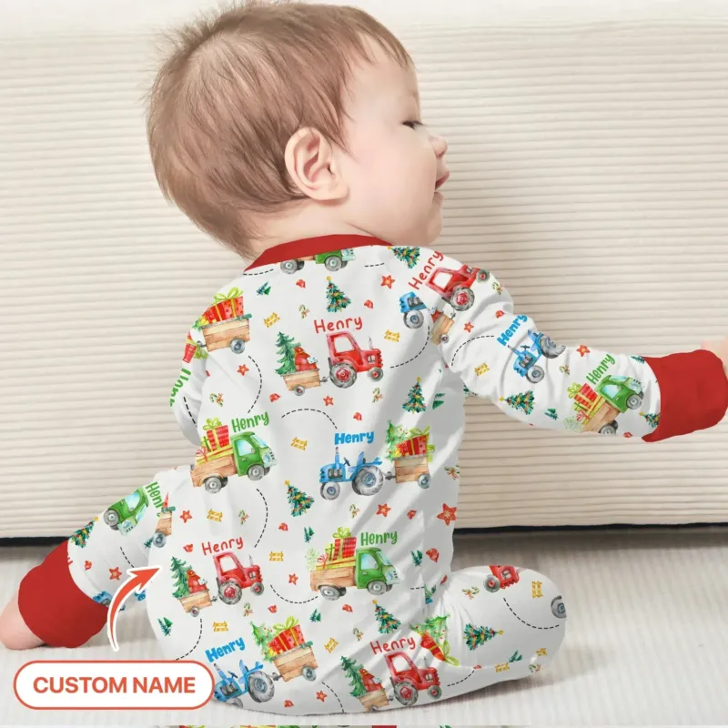 Personalized Santa's Little Builders Convertible Zippy , Personalized Santa's Little Builders Convertible Zippy - 0-3M