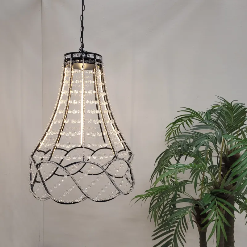 Kare Design Duchess Hängeleuchte Schwarz/Kristall LED-Kronleuchter Deckenlampe Lampe
