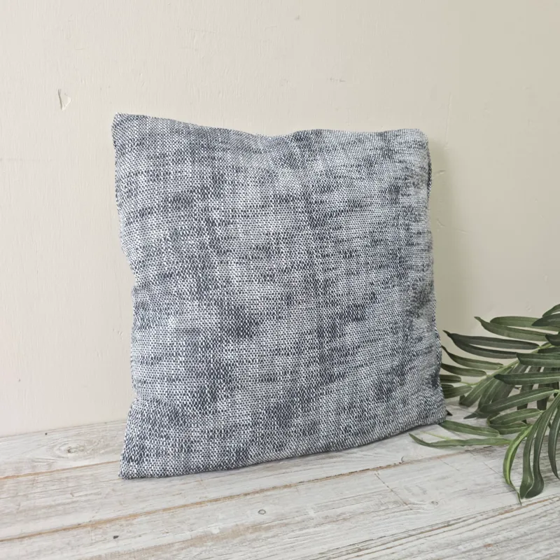 TISECO Kissen 45x45cm Zierkissen Grau Meliert Stoff Mit Reißverschluss Deko
