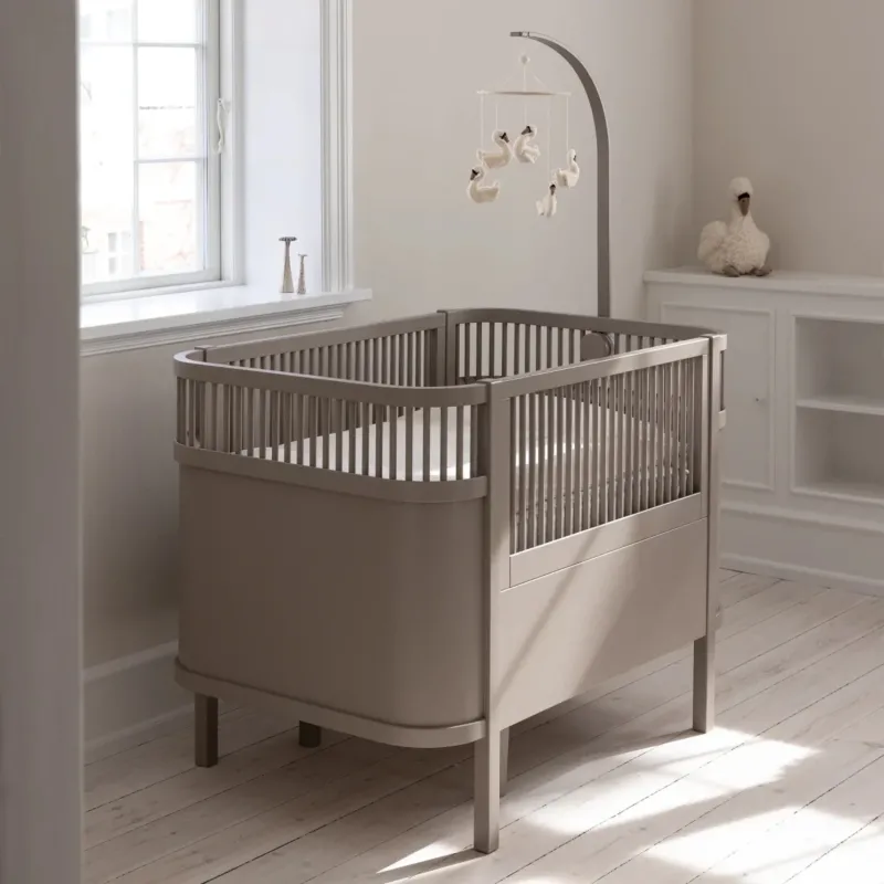 SEBRA - Lit Bébé évolutif Sebra en Bois 70x110 cm - Beige
