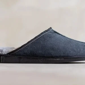 Lammfell Herren Hausschuhe Ardell – echtes Lammfell in Grau