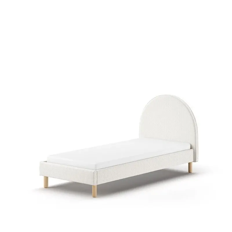 VIPACK - Lit Lune 90 X 200 Cm Blanc Boucle