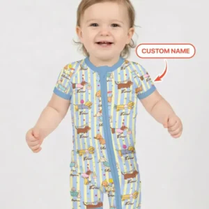 Custom Name Birthday Dachshund Bamboo Shorty Zippy