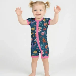 Deep Blue Wonders Bamboo Shorty Zippy